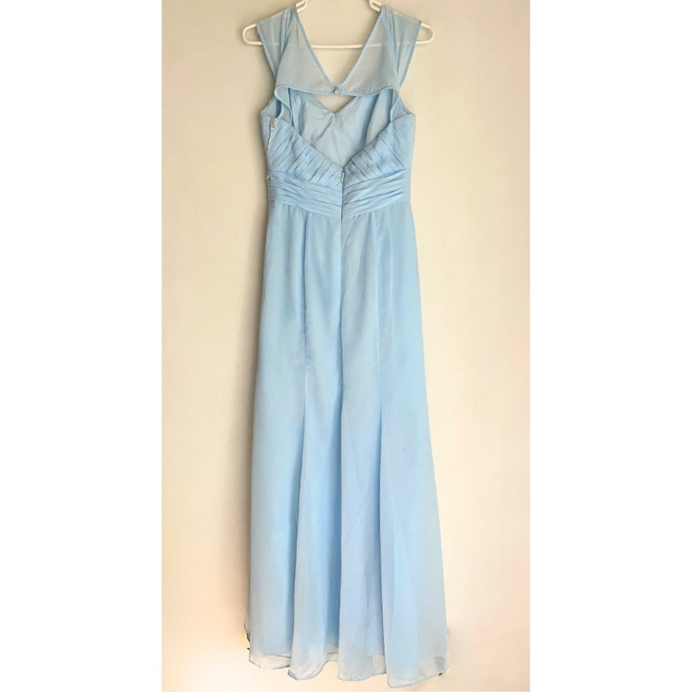 NWT JJ’s House Sky Blue Shoulder Cut Out Back Bridesmaid/Wedding Dress [US 6] - Picture 5 of 12